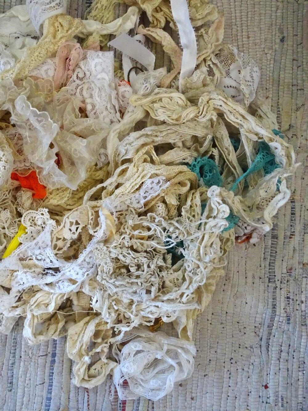 Lot antique & vintage lace edging hand worked